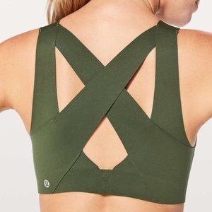 Lululemon Enlite Pesto Green Ultralu Sports Bra 34DD